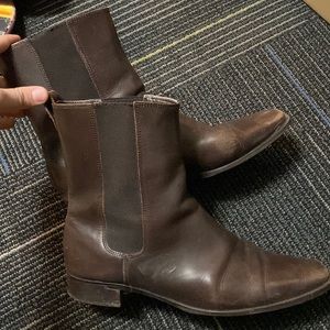 Vintage brown cowboy looking boots